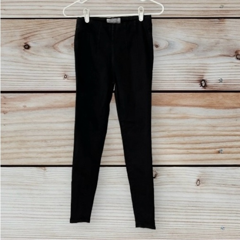 Free People Jeans Women's W26 Black Stretch Denim Pull On Elastic‎ Skinny Ankle